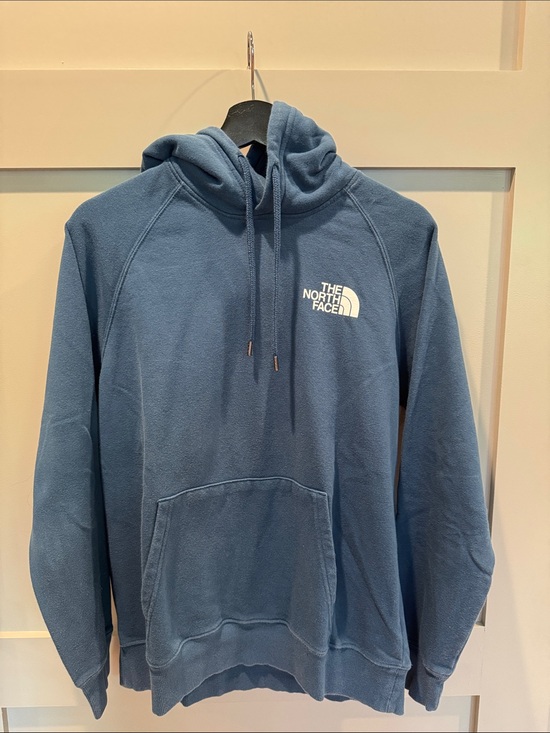 The North Face Tops - The North Face Blue Pullover Hoodie with White Logo